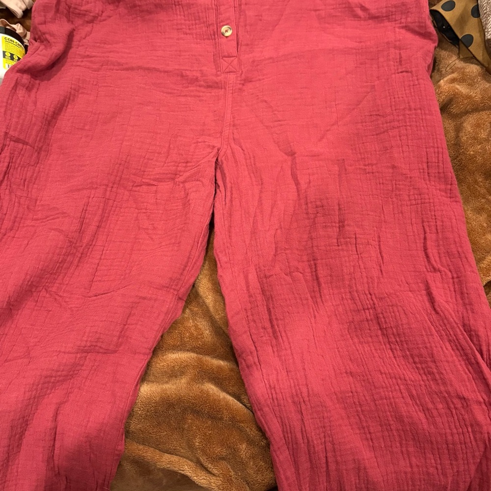 Red Button-Down Top - image 3